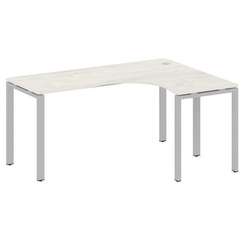 Metal System Стол криволинейный правый на П-образном м/к БП.СА-4 (R) Дуб Наварра/Металл Серый 1600*1