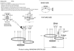 Люстра Crystal Lux MANZANA SP67W LED BLACK
