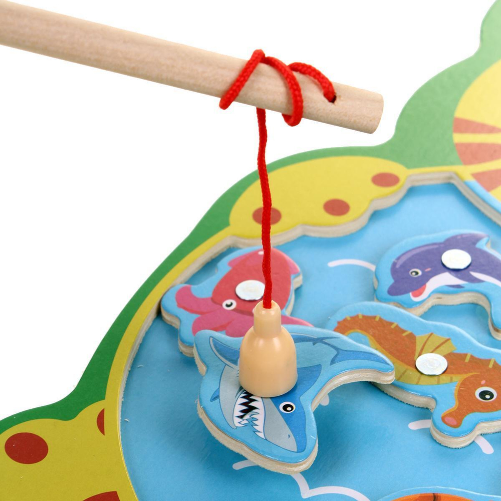 Развивающая игрушка деревянная Рыбалка простая ., C-41896