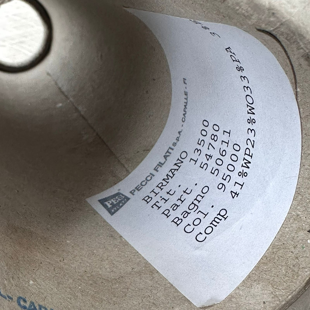BIRMANO - Pecci Filati; 41% альпака, 33% п/а, 23% меринос, 3% эластан; 1350м/100гр; col. 95000, цвет: белый камень