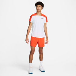Мужское теннисное поло Nike Dri-Fit Slam T-Shirt Men - White, Orange