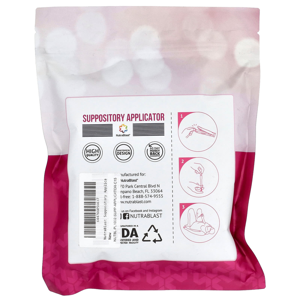 NutraBlast, аппликаторы для свечей, 15 шт.