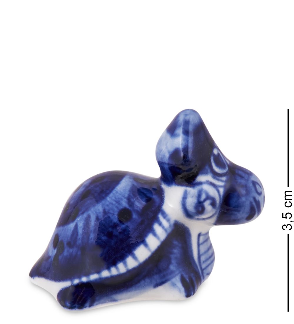 ГЛ- 919 Фигурка «Черепаха» (Гжельский фарфор)