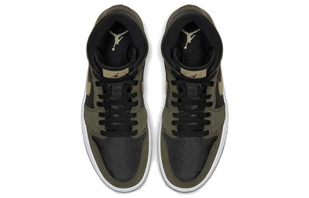 Кроссовки Jordan Air Jordan 1 Mid Olive Green (Женская размерная сетка)