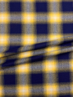 Хлопок фланель Canclini синий в желтую клетку