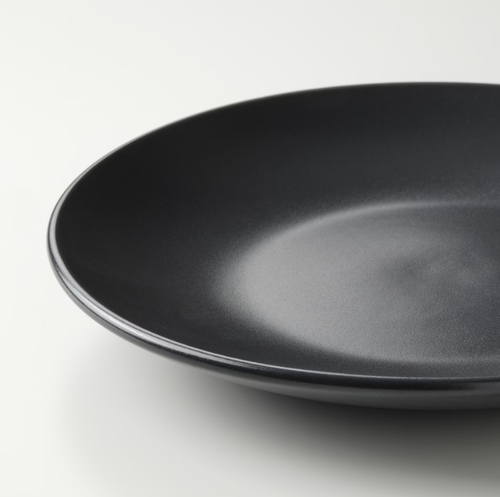 ФЭРГКЛАР FARGKLAR Набор тарелок 20 см 4 шт. темно-серый матовый