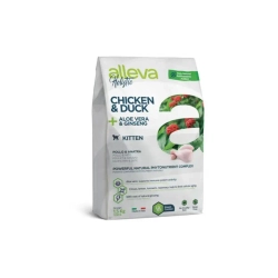 Alleva holistic kitten сухой корм для котят с курицей и уткой, алое вера и женьшенем - 1,5 кг
