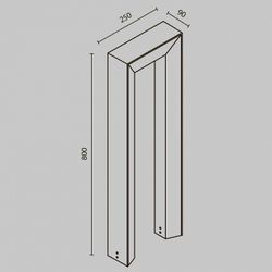 Наземный высокий светильник Maytoni Frama O469FL-L12GF3K