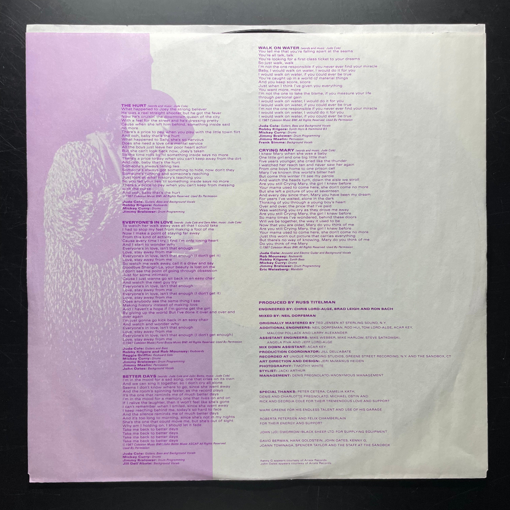 Jude Cole ‎– Jude Cole (США 1987г.)