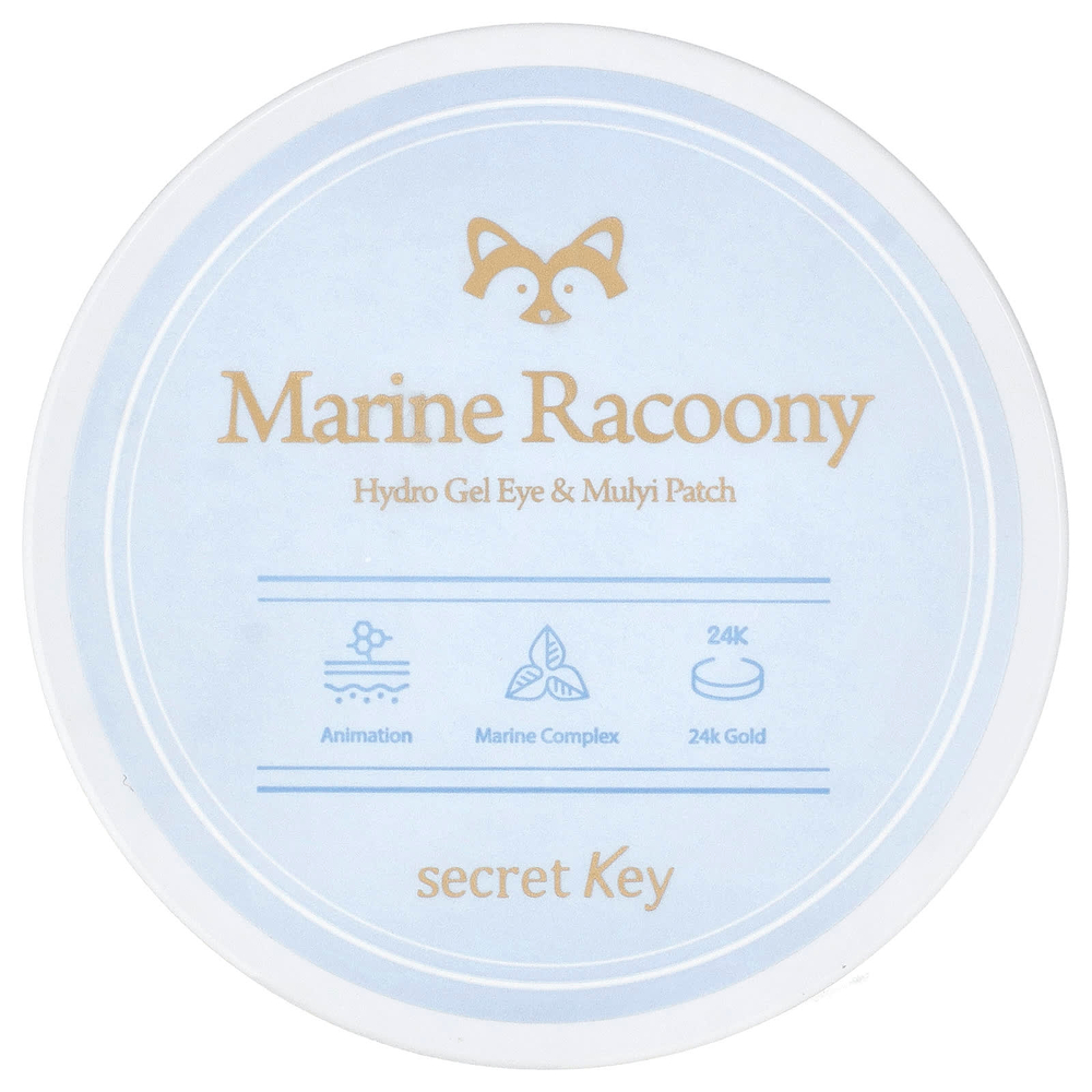 Secret Key, Marine Racoony HydrGel Eye & Multiпатч, 60 патчей, 90 г (3,17 унции)