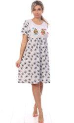 [m]Сорочка для кормящих х/б кор.рукав С-2699