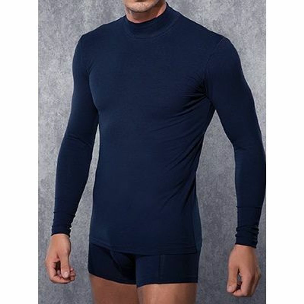 Мужская футболка с длинным рукавом темно-синяя Doreanse 2930 Мужская футболка с длинным рукавом темно-синяя Doreanse 2930