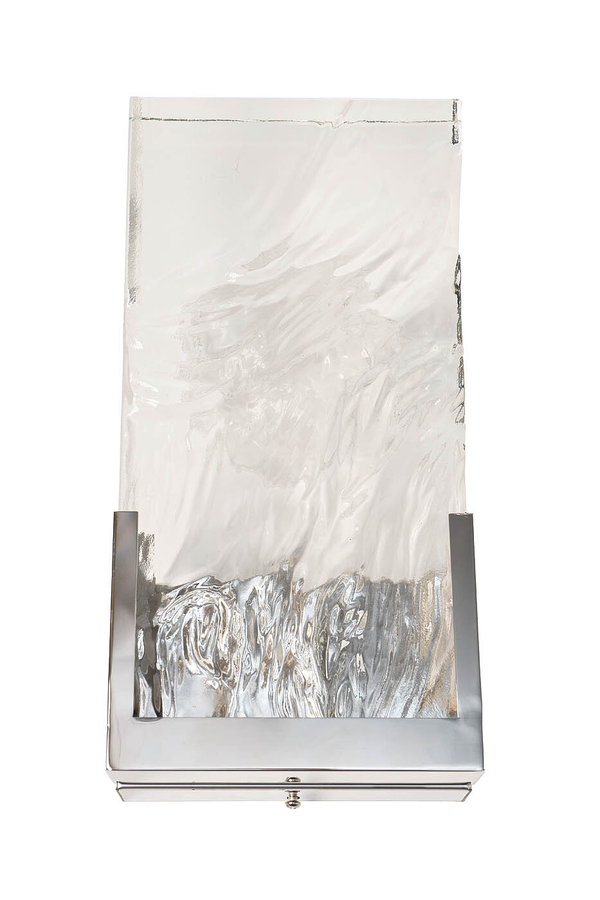 Бра настенное 27x14см Garda Deco прозрачное стекло/xромированный металл Garda Decor