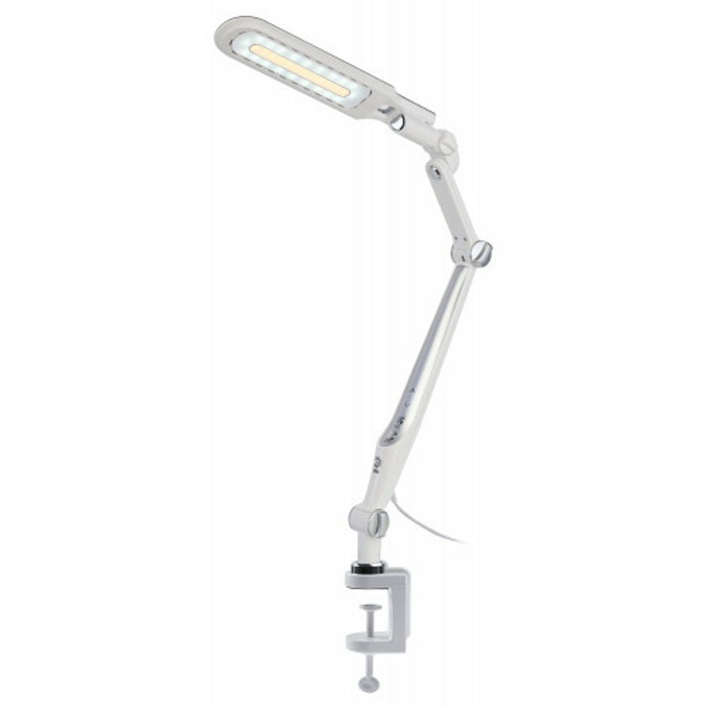 Настольный светильник ЭРА NLED-496-12W-S светодиодный на струбцине серебро