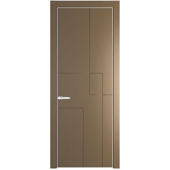 Межкомнатная дверь эмаль Profil Doors 3PA перламутр золото глухая профиль белый матовый