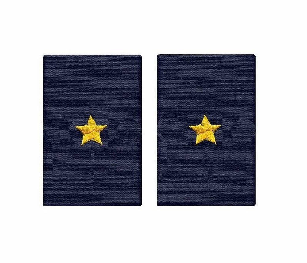 Фальшпогоны Полиция темно-синие с вышитыми звездами (полковник)