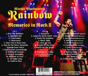 Ritchie Blackmore's Rainbow / Memories In Rock II (2CD+DVD)