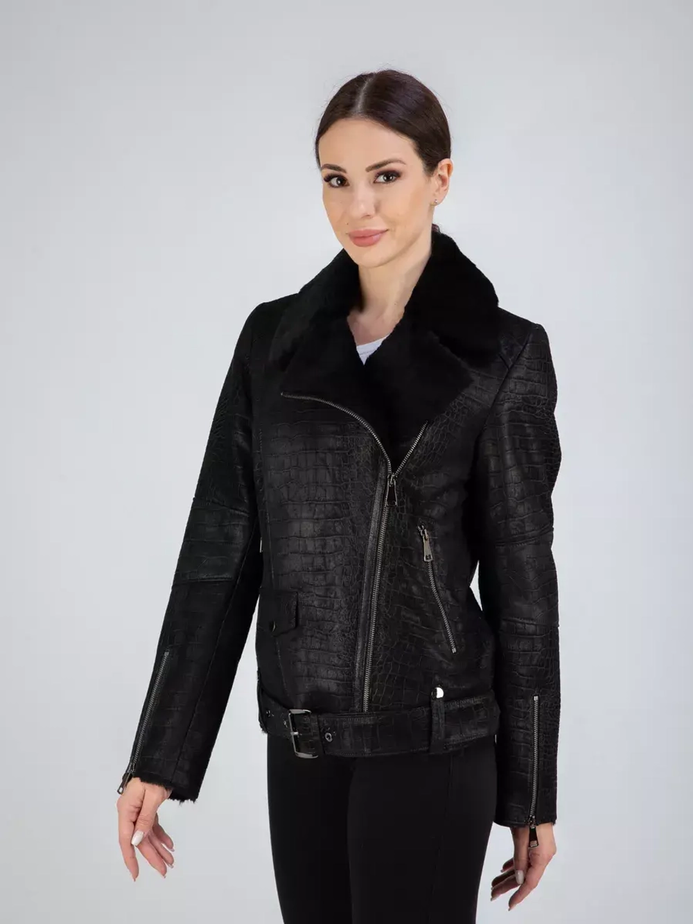 Дубленка авиатор натуральная зимняя