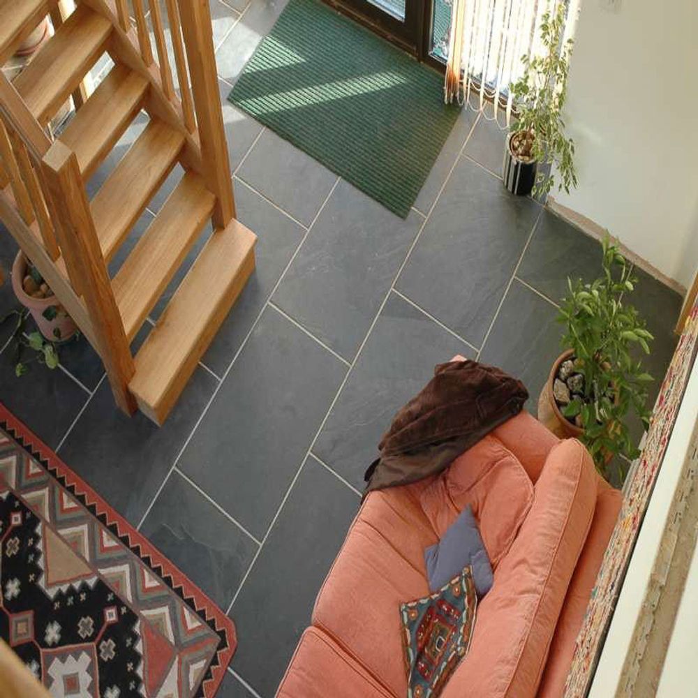 Плитка-сланец серый, натуральный скол Pharaon 600x600x10