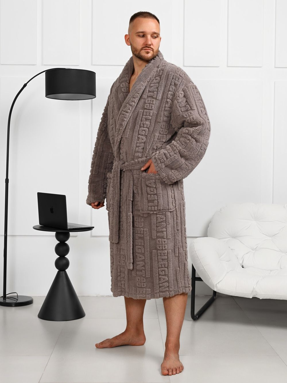 Халат мужской Идеал-3 Виотекс СЕРЫЙ