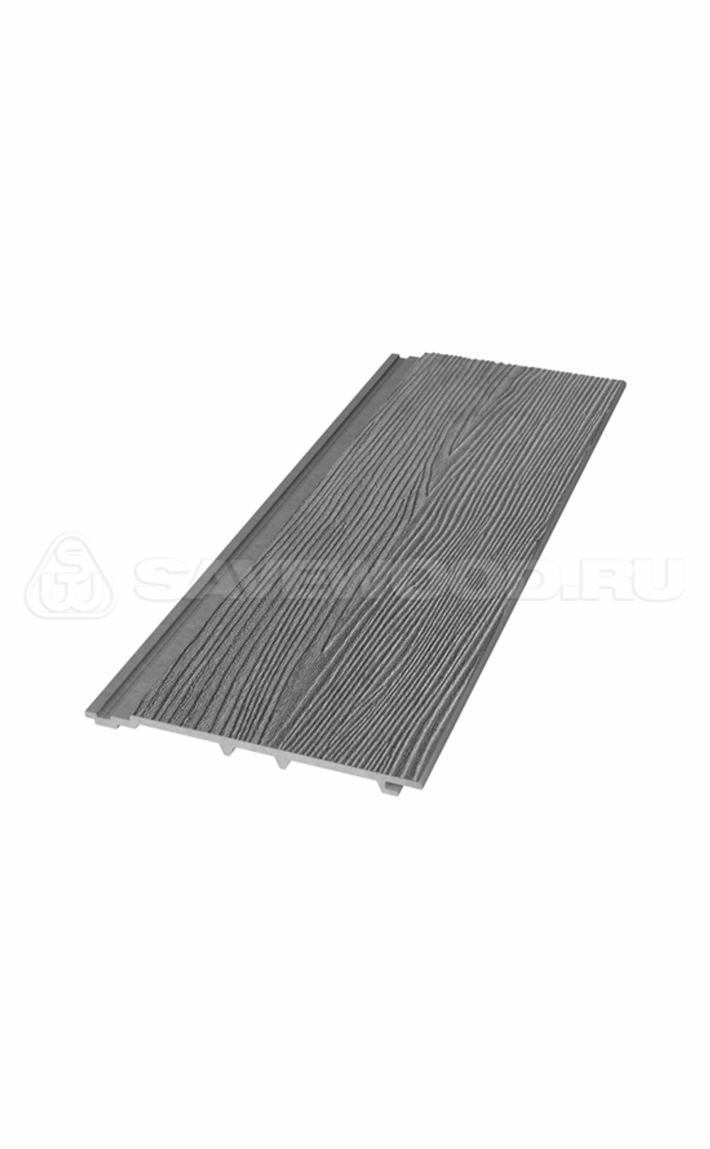 Cайдинг из ДПК SW Cedrus, радиальный распил. Цвет пепельный (серый)