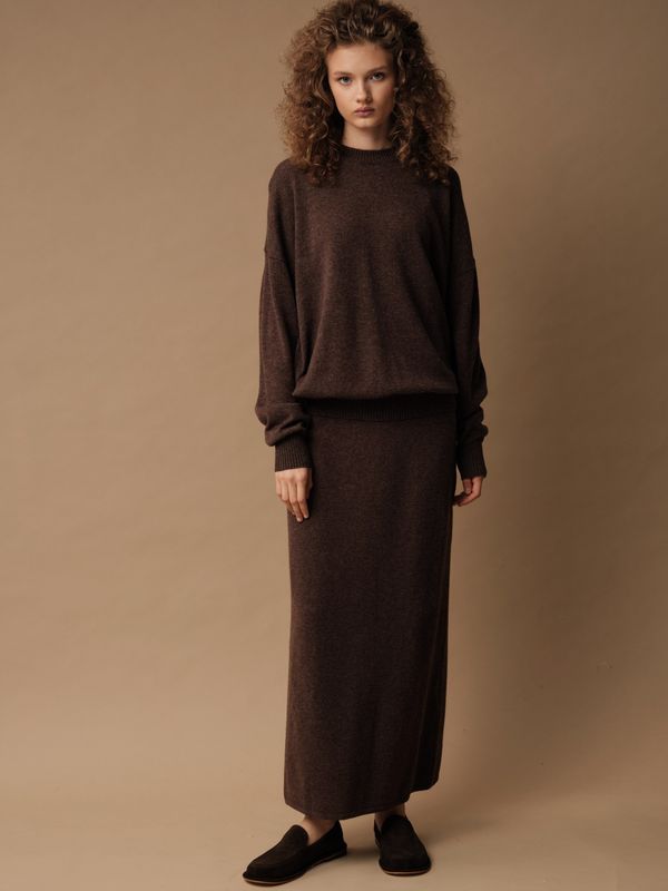 S0423-8100 Юбка женская шоколадный dbr