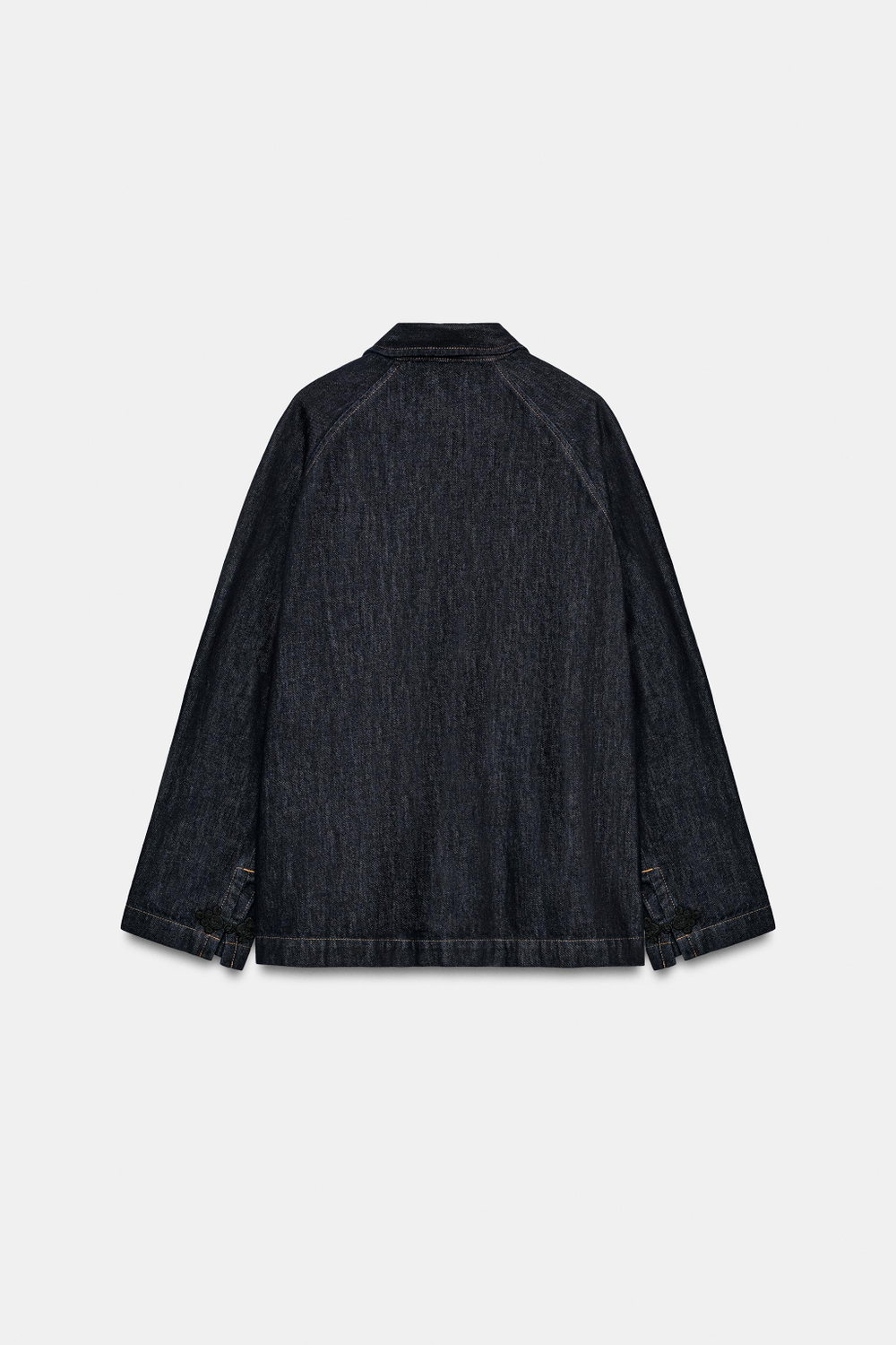 ZARA ДЖИНСОВАЯ КУРТКА С НАВЕСНЫМИ ПЕТЛЯМИ — ZW COLLECTION, СИНИЙ