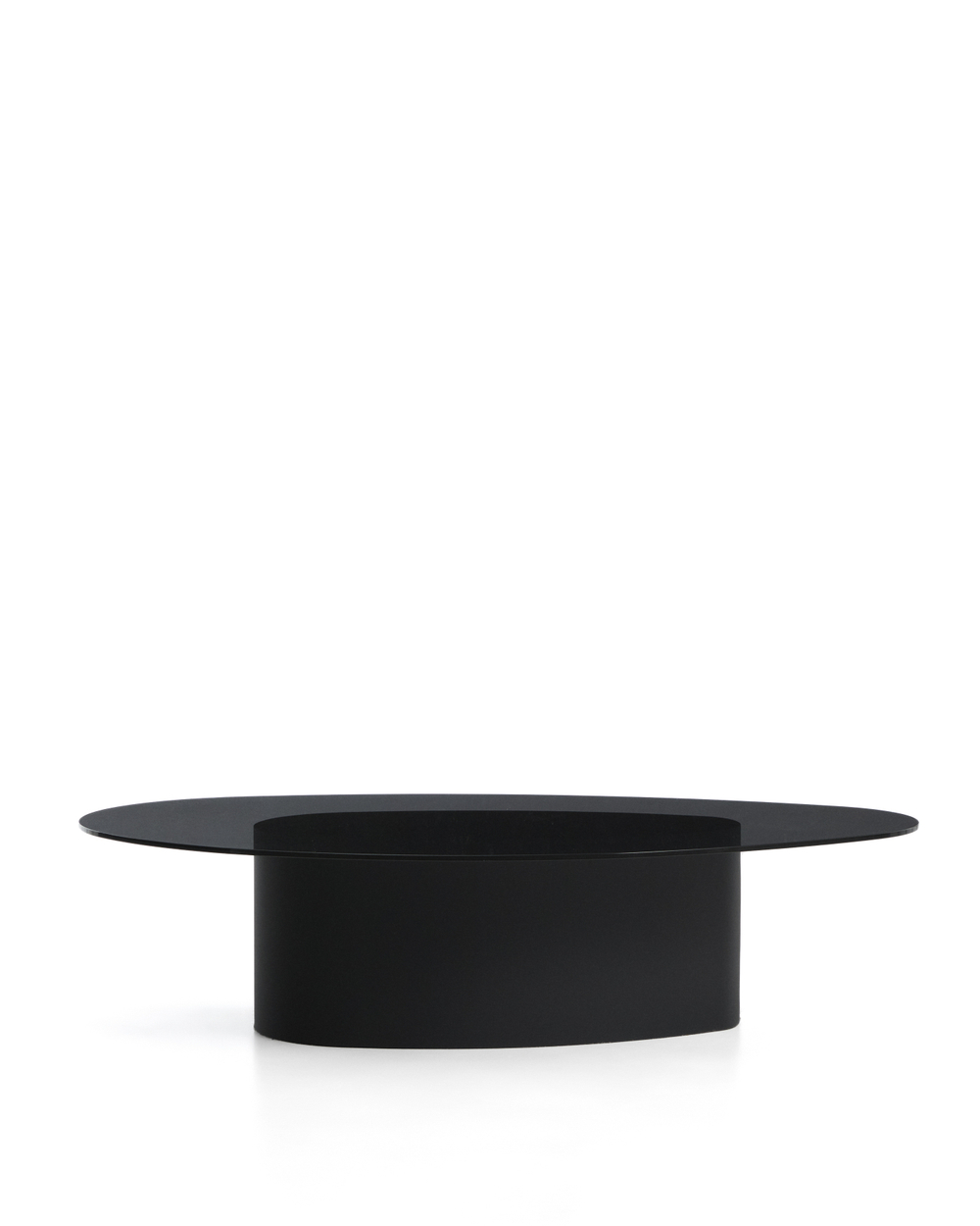 Журнальный столик Olir из черной стали и стекла 140 x 80 см