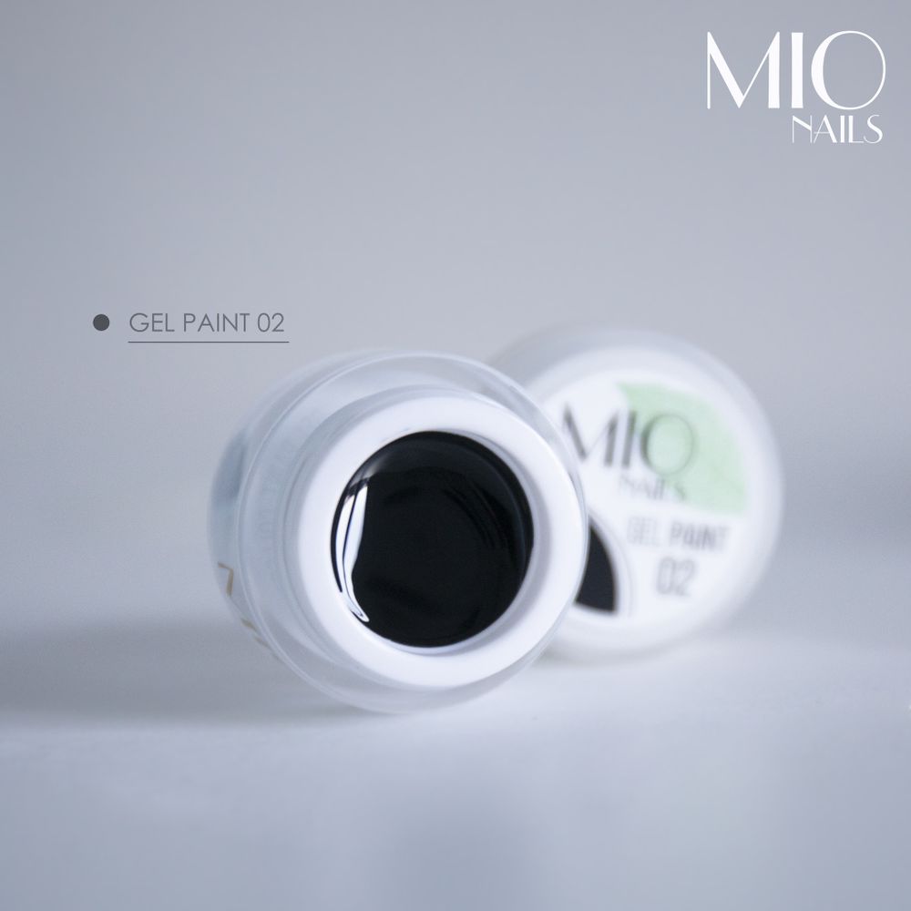 Mio Nails Гель-краска № 02 черная, 5 гр