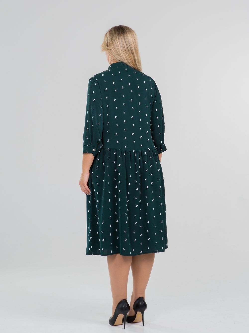 Платье 1329 темно-зеленый Novita (Акция)