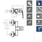 Смеситель для душа с душевым комплектом NEW FLY 570802T3