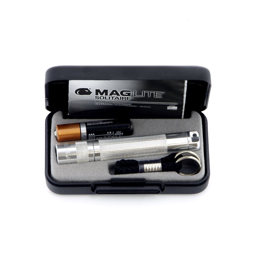 Фонарь-брелок Maglite Solitaire 1AAA модель K3A 102 серебристый в коробке
