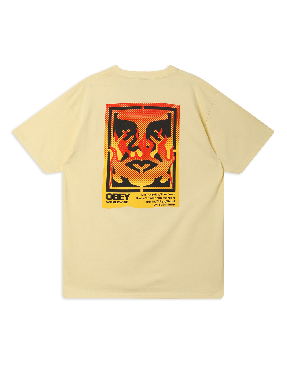 Мужская Футболка Obey Icon Stencil Flame