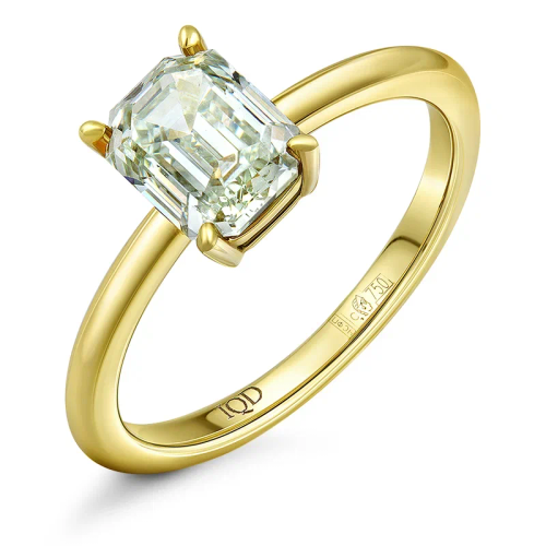 Кольцо c выращенным бриллиантом 1.530 сt