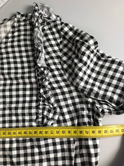 Блузка в клетку, визуально 46 размер