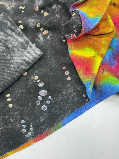 Футер 3 нитка рванка винтаж черный