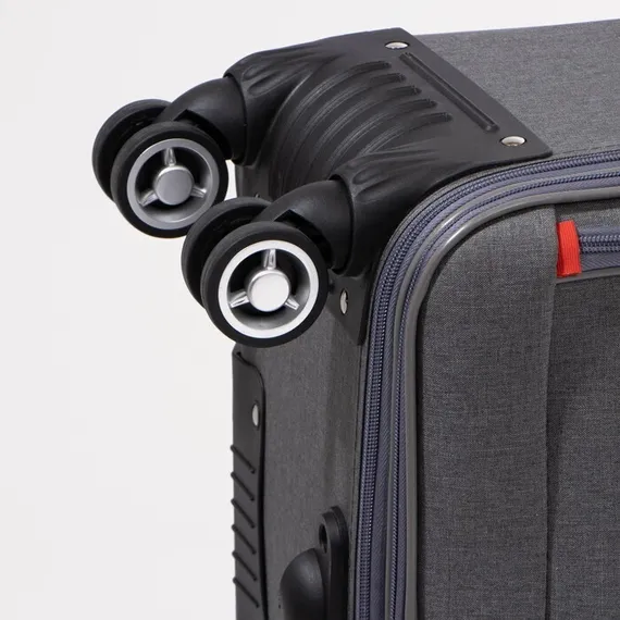 Чемодан большой 28&quot;, отдел на молнии, 2 наружных кармана, кодовый замок, цвет серый