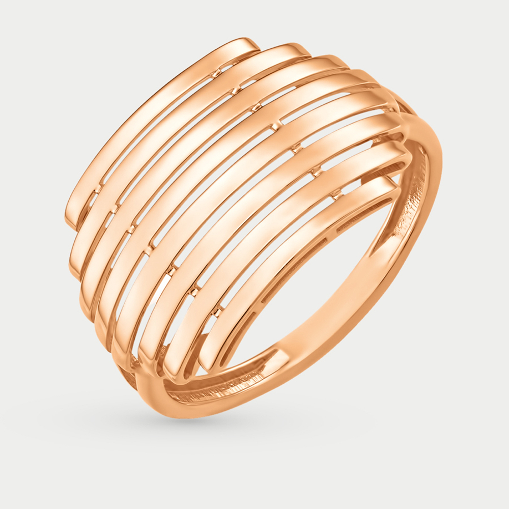 Кольцо женское из розового золота 585 пробы без вставок (арт. К10016442)