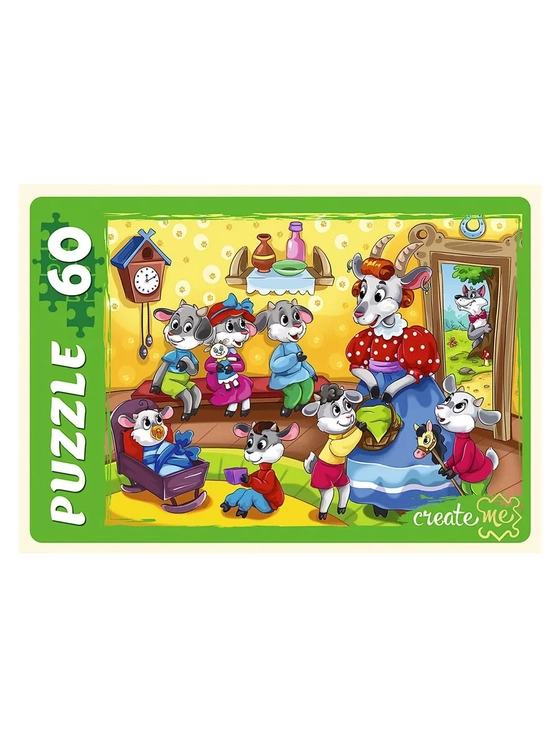 Пазл для детей 3 4 5 лет Волк и семеро козлят 60 элементов