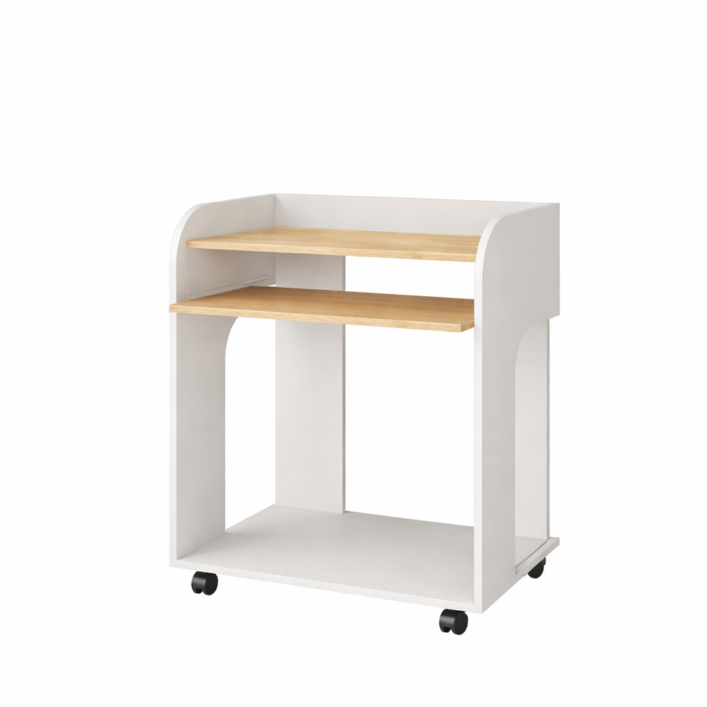 Стол компьютерный Грета-10, белый/дуб крафт