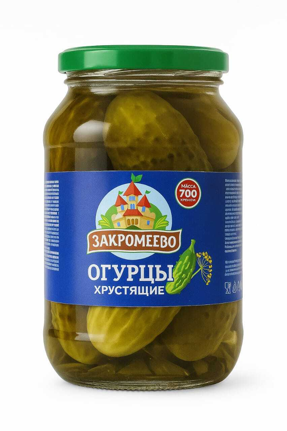 Огурцы Закромеево хрустящие 700 гр