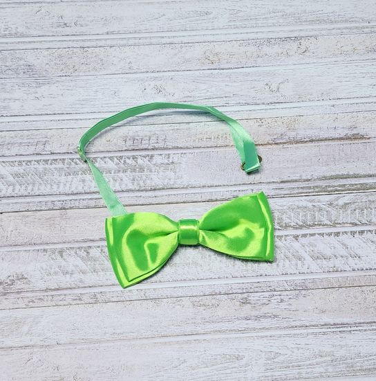 Галстук бабочка классика, лайм глянец