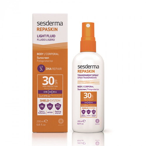 Sesderma REPASKIN Light Fluid SPF 30 - Солнцезащитный прозрачный спрей, 200 мл