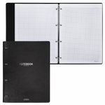 Тетрадь на кольцах БОЛЬШАЯ А4 (240х310 мм) 120 л. под кожу BRAUBERG VISTA Black (2 штуки в упаковке)