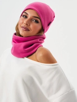 Шапка бини с начесом для хвоста, дред и кос