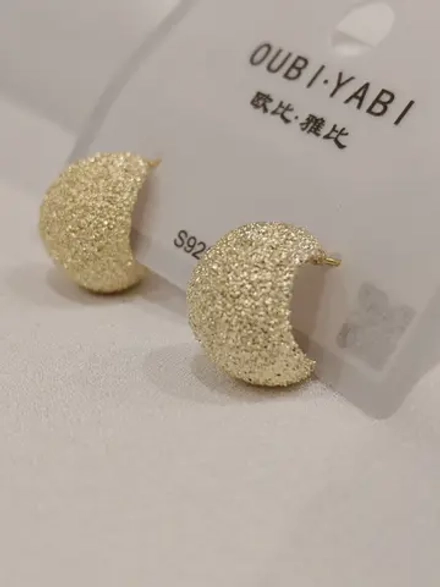 Серьги Oubi Yabi «Лунная поверхность» Gold 14K