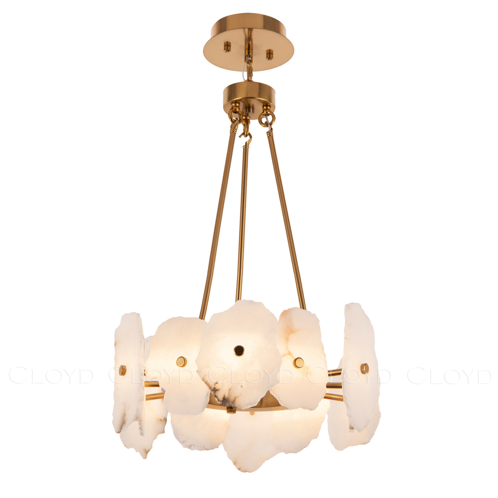 Люстра Cloyd KNOSS-A C1 / Ø45 см - алебастр - латунь (арт.10918)