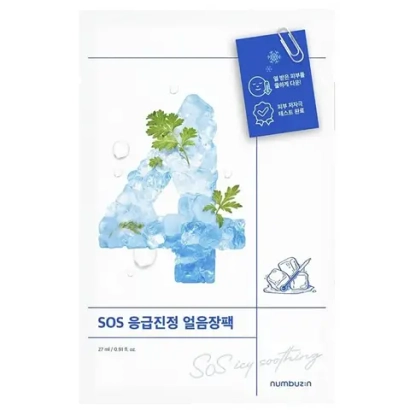 Numbuzin No.4 Icy Soothing Sheet Mask охлаждающая тканевая маска для лица