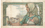 Банкнота - Франция 10 франков 09.09.1943 год