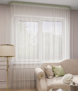 Тюль Legrand Лайн белый с утяжелителем